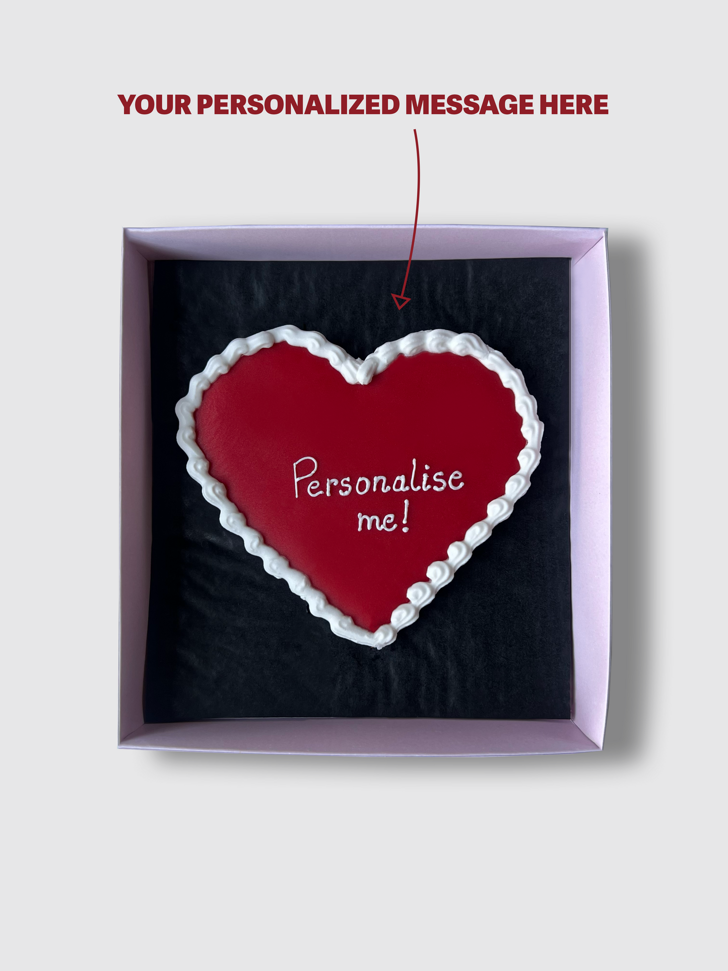 Personalized Red Cookie Heart