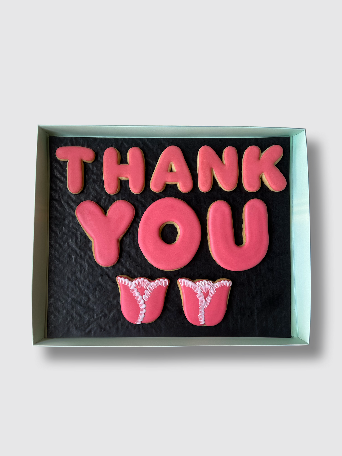 Pink Thank You - Letter Cookie Box