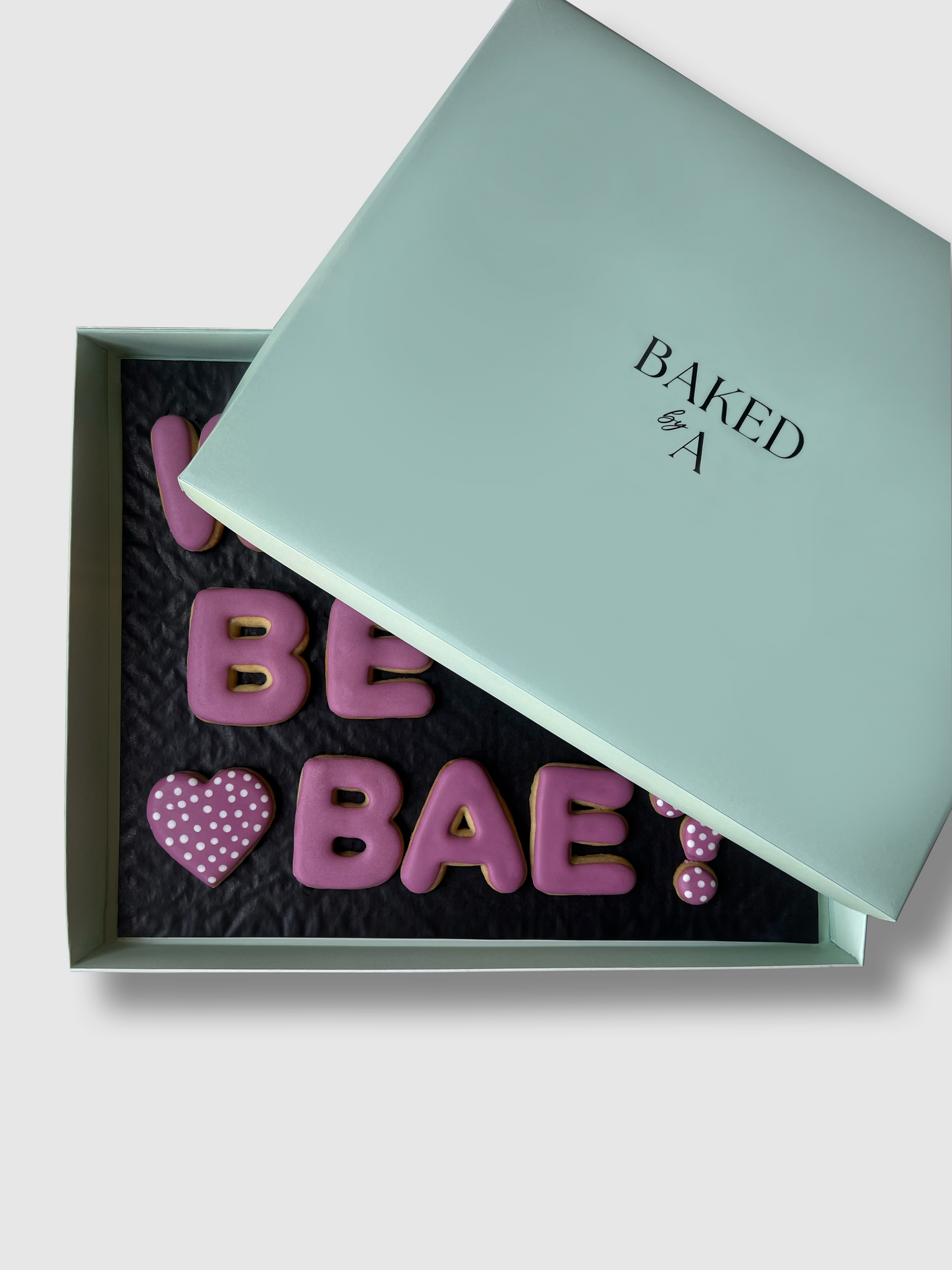 Will You Be My Bae? Letter Cookie Box